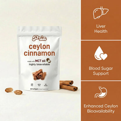 Pria Ceylon Cinnamon with MCT Oil Softgels